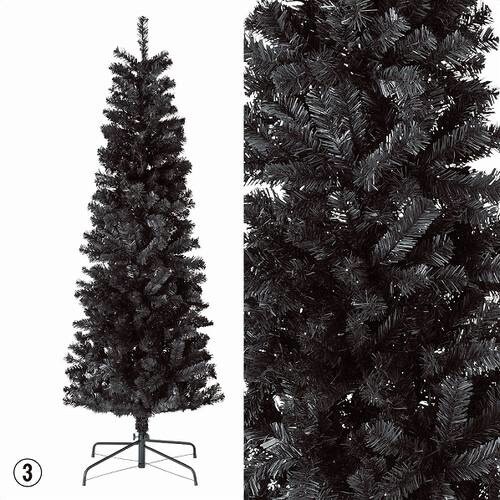 PVCツリー ブラック スリム H240cm