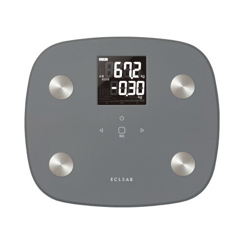体重計 体組成計 抗菌 100g単位 グレー