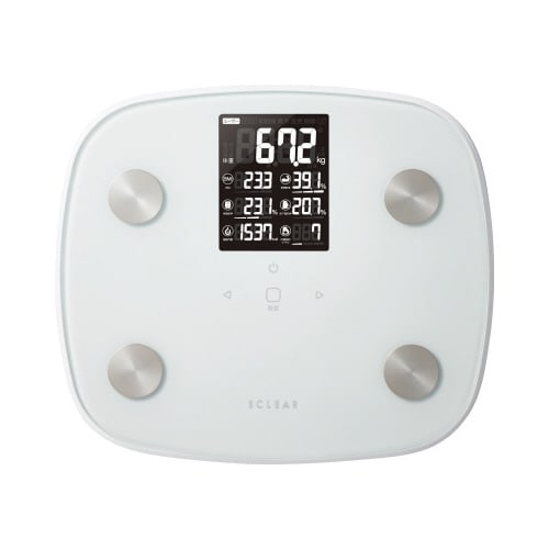 体重計 体組成計 大画面 100g単位 ホワイト