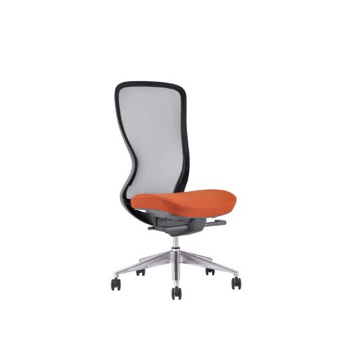 A03−Eチェア 灰 背黒 座ブラッドOR