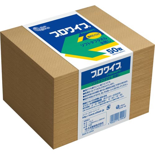 プロワイプ ソフトタフタオル 未晒帯どめ50×24