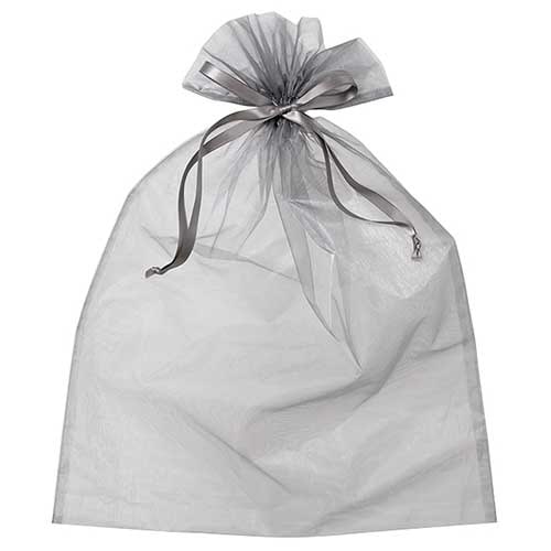 オーガンジーバッグ グレー XL 10枚入