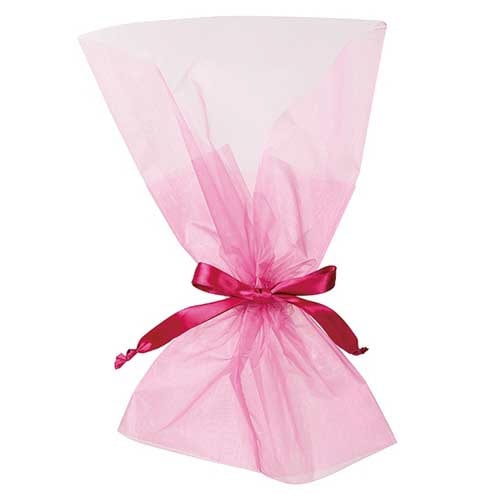 オーガンジーブーケバッグ M ピンク 10枚入