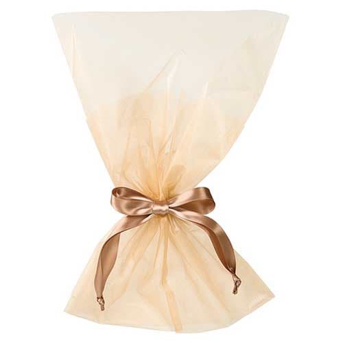 オーガンジーブーケバッグ M ゴールド 10枚入