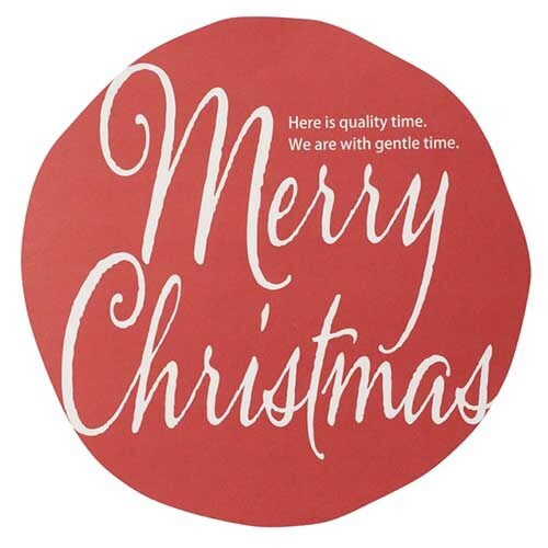 クリスマスギフトシール丸型5 レッド 30枚入×4