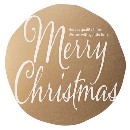 クリスマスギフトシール丸型6ゴールド 30枚入×4