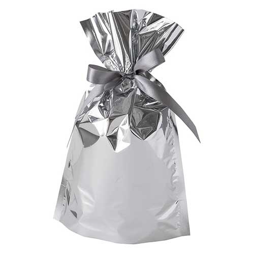 アルミ蒸着リボン付バッグXSシルバー 20枚入×2