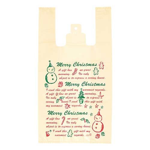 クリスマススノーパーティーレジ袋M 100枚入×3