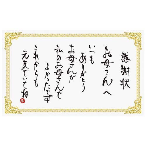 マザーズデイメッセージカード9感謝状100枚入×5