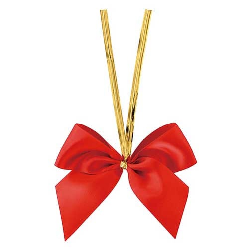 サテンリボンワイヤータイレッド3 20個入×3