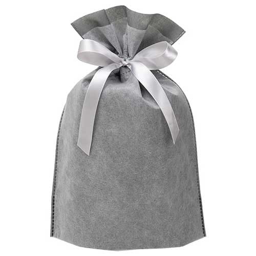 2重不織布リボン付バッグ S グレー 20枚入×2