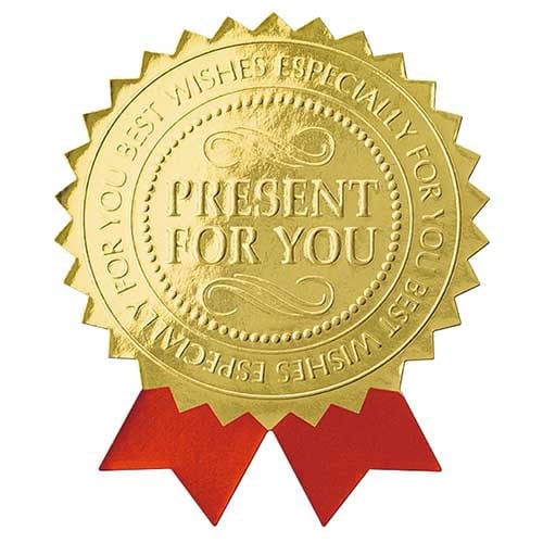 レッドリボンプレゼントシール10 100枚入×4