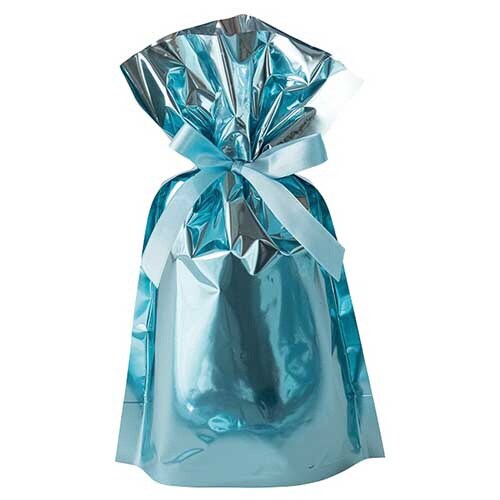 アルミ蒸着リボン付バッグXS ブルー 20枚入×2