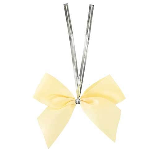 サテンリボンワイヤータイSイエロー3 20個入×3