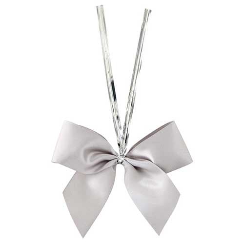 サテンリボンワイヤータイSシルバー3 20個入×3