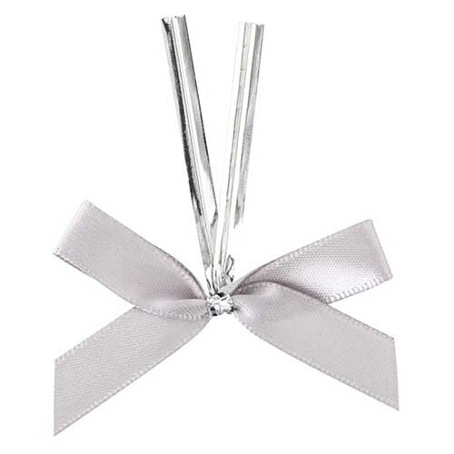 サテンリボンワイヤータイSシルバー2 50個入×2