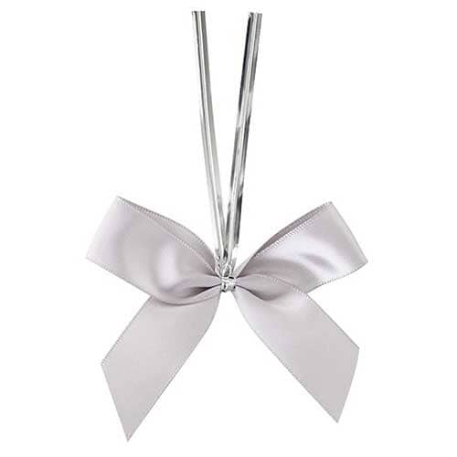 サテンリボンワイヤータイSシルバー1 50個入×2