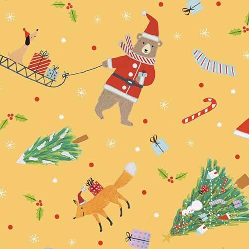 クリスマスベアラー包装紙1 半紙 50枚入