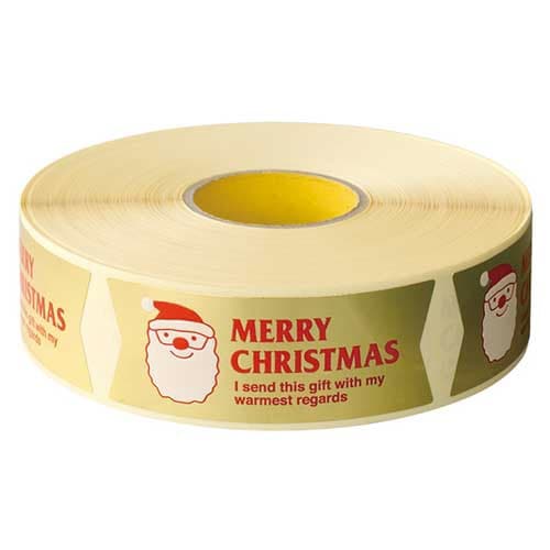 クリスマスサンタロールシール 500枚入×2