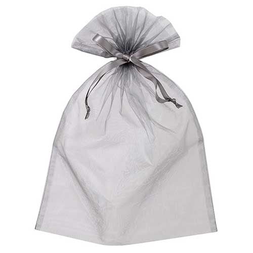 オーガンジーバッグ グレー LL 10枚入×2