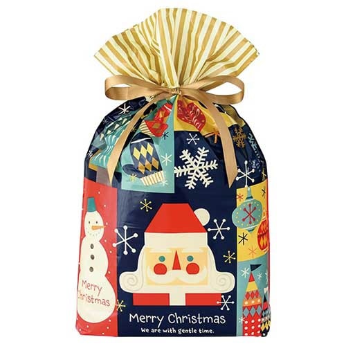 クリスマス北欧リボン付PEバッグ M 20枚入