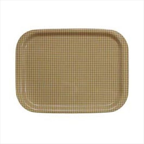 Rトレー取手なし角Lチェックイエロー