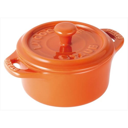 ストウブ セラミックラウンドミニココット オレンジ