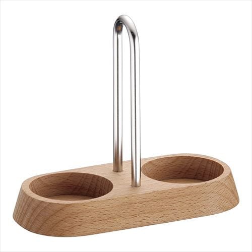 Tkg ガラス調味料入用ウッドスタンドアーチ型