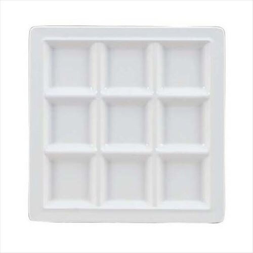メラミン スクエアプレート 9仕切皿 ホワイト