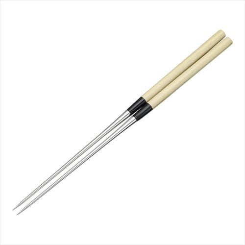 本焼ステンレス朴柄盛箸165mm