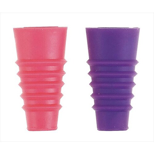 シリコンボトルストッパー 2ヶ組ピンク&パープル