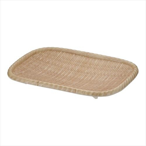 JB メラミン竹模様長角皿ブラウンL