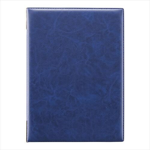 えいむ レザータッチメニューブックダークブルー