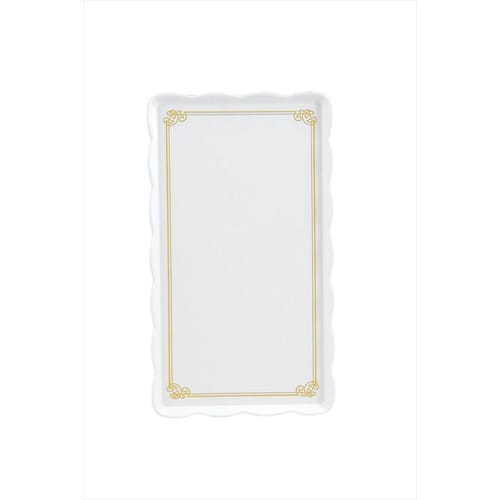 ウェーブメラミンケーキトレー(金唐草)