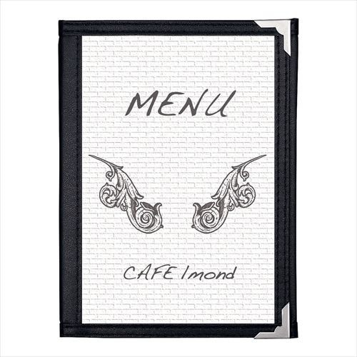 シンビメニューブック(3ッ折り・6ページ)黒