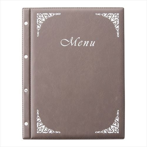 メニュー(A4・4穴)PB−501 こげ茶
