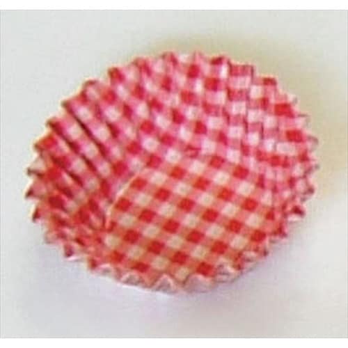 オーブンケースチェック柄(250枚入)10号深口赤