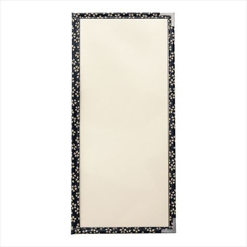 PP布地クリアテーピングメニューブック桜柄 黒