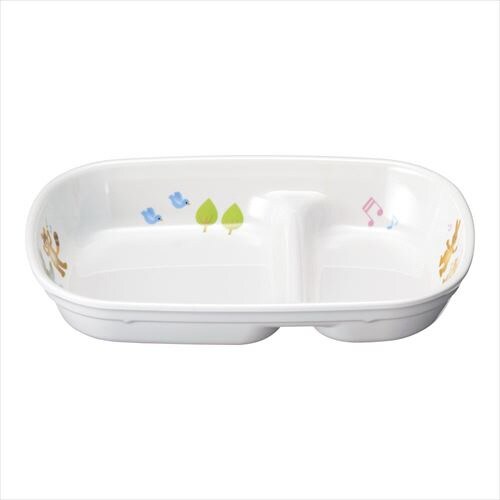 メラミンお子様食器「プチまる」二菜皿
