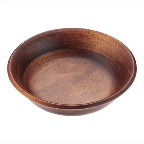 ラバーウッド サラダボールハーフブラウン