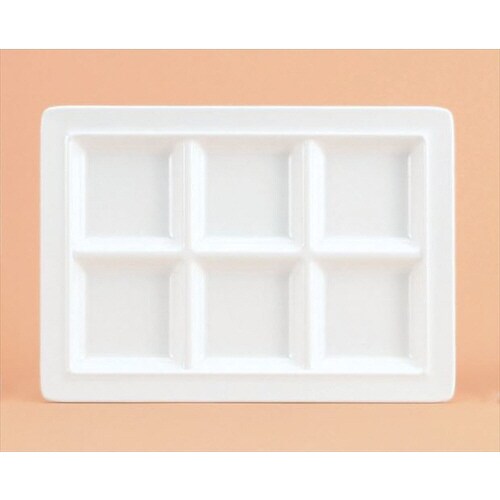 メラミン スクエアプレート6仕切皿M−2360
