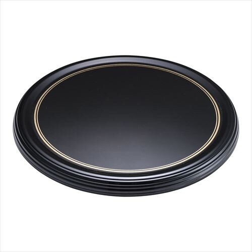 陶器風メラミン製 ケーキトレー丸型(金線入)