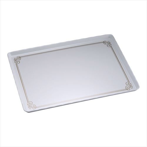 陶器風 メラミントレー(金唐草線入)