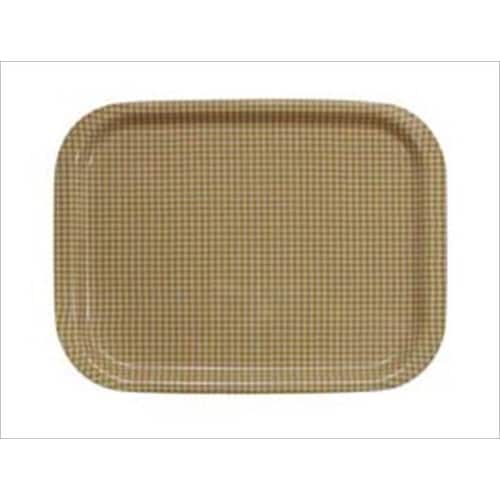 Rトレー取手なし角Sチェックイエロー