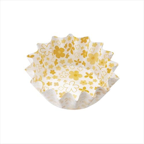 紙カップココケースひまわり小小花柄イエロー500枚