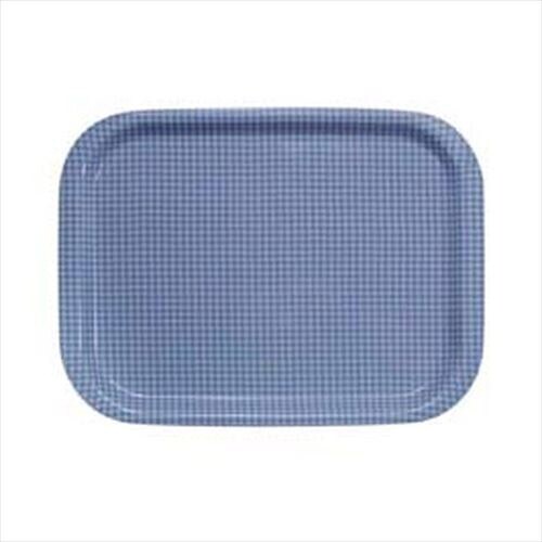 Rトレー取手なし角Mチェックブルー