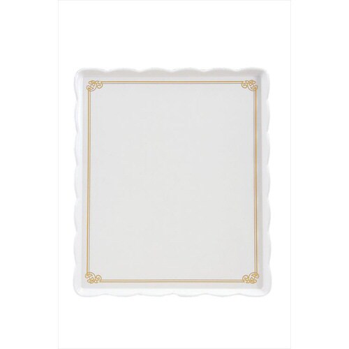 ウェーブメラミンケーキトレー(金唐草)