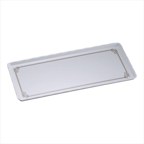 陶器風 メラミントレー(金唐草線入)