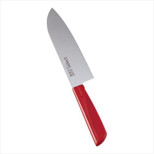 セレクト三徳包丁(両刃)16.5cmレッド