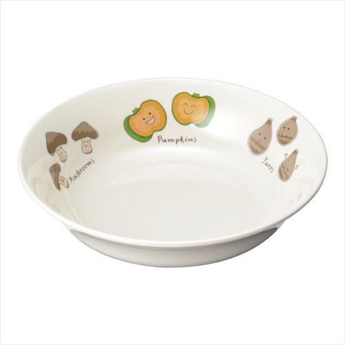 メラミンお子様食器「ベジタ村」16.5cm深皿
